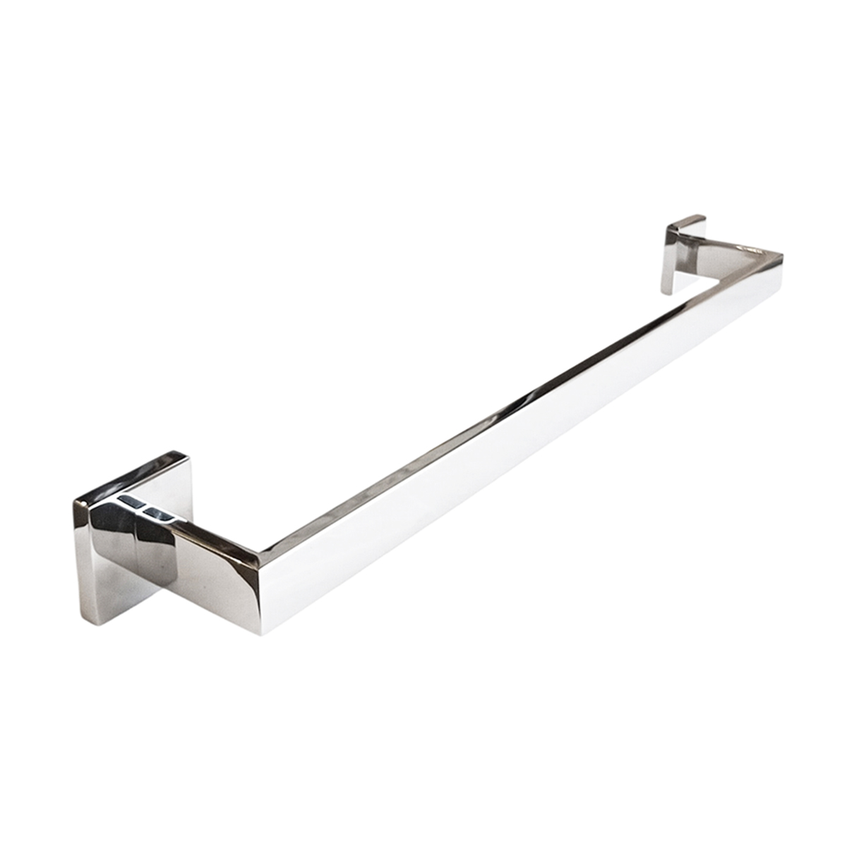 Porta Toalhas Banho Cromado Quadrado Slim
