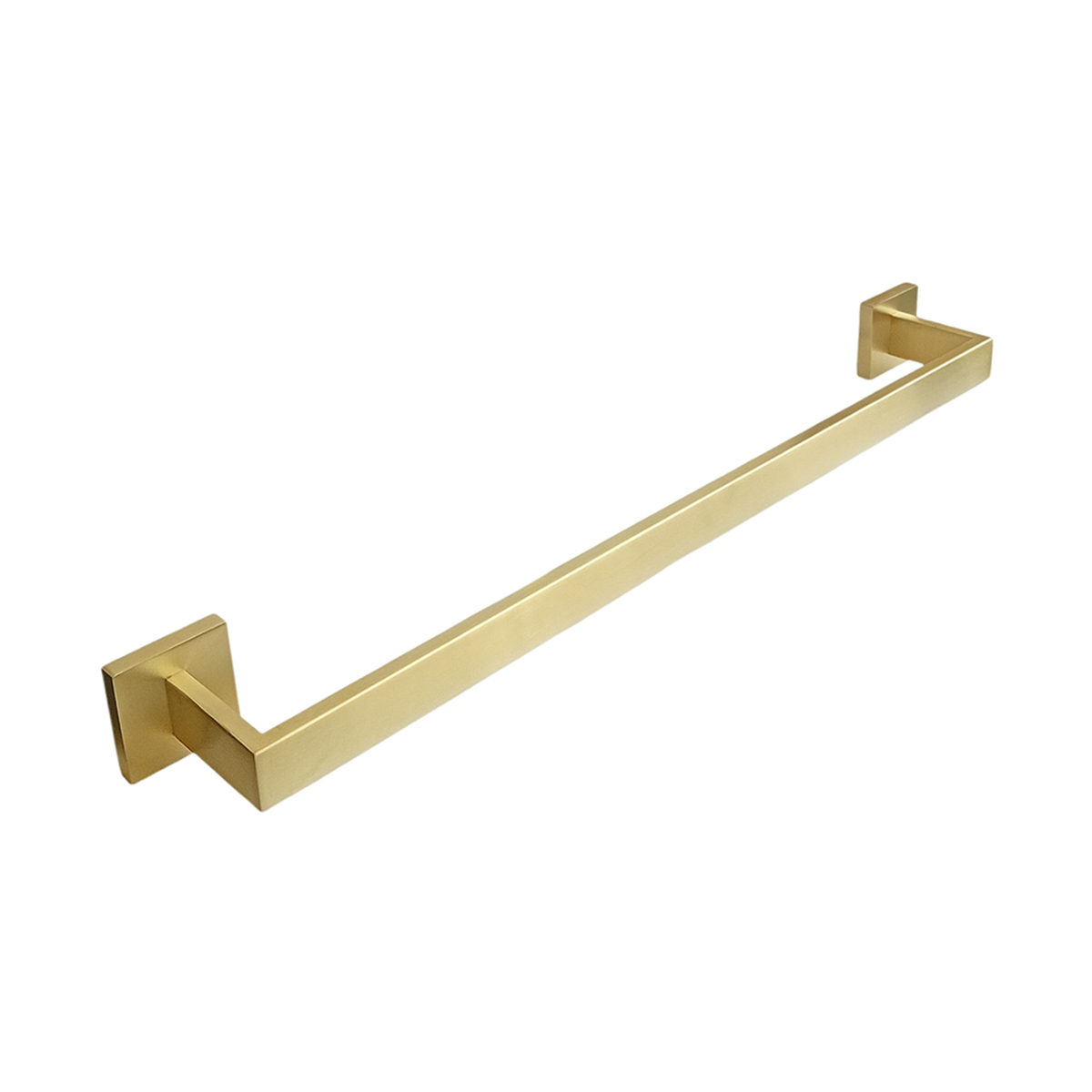 Porta Toalhas Banho Dourado Fosco Quadrado Slim