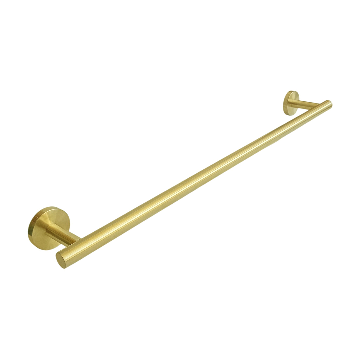 Porta Toalhas Banho Dourado Fosco Redondo Slim