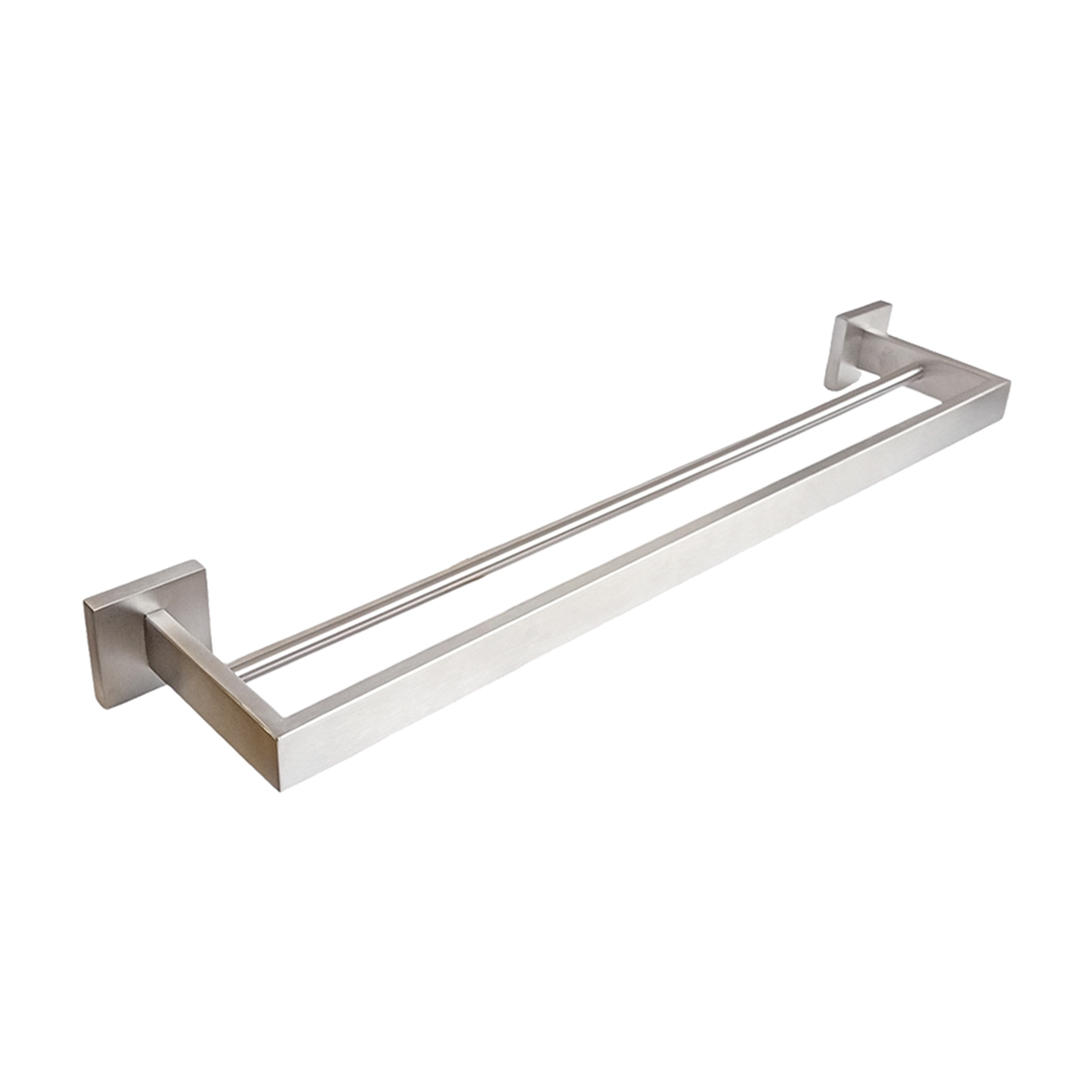 Porta Toalhas Duplo Escovado Quadrado Slim