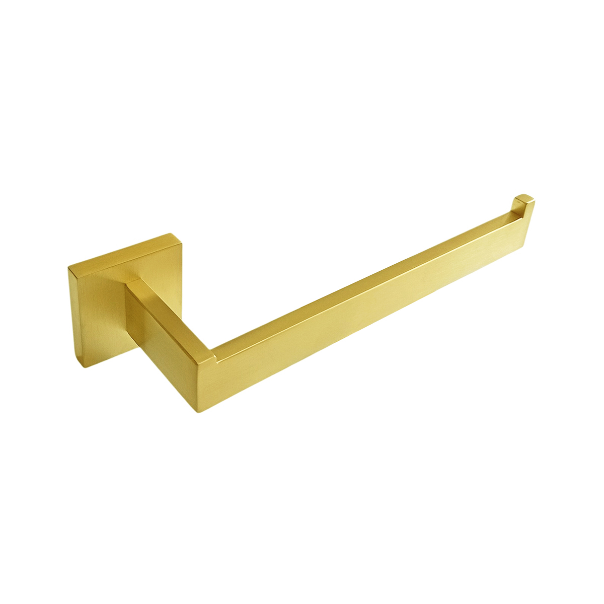Porta Toalhas Rosto Dourado Fosco Quadrado Slim