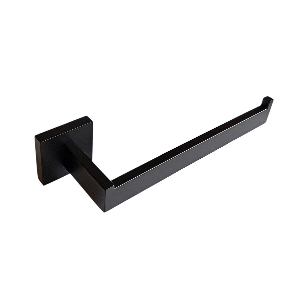 Porta Toalhas Rosto Preto Fosco Quadrado Slim